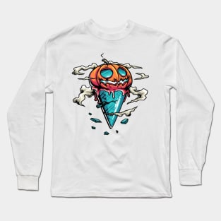 Halloween ice cream pumpkin Long Sleeve T-Shirt